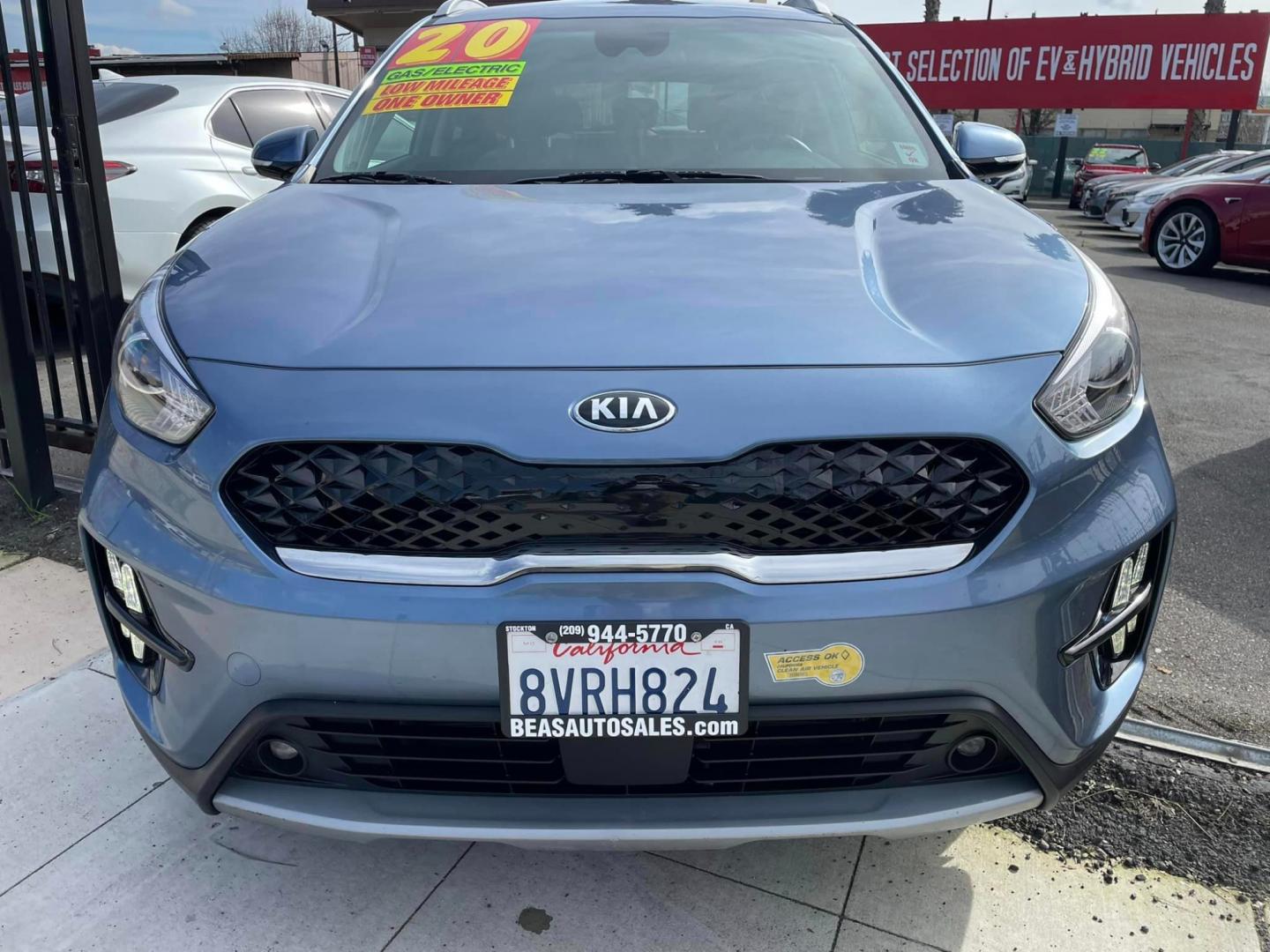 2020 Blue /BLACK Kia Niro Plug In Hybrid (KNDCD3LD7L5) , located at 744 E Miner Ave, Stockton, CA, 95202, (209) 944-5770, 37.956863, -121.282082 - Photo#2